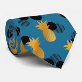 Elegant Tropical Gold Pineapple Black Polka Dot. Stropdas (Opgerold)
