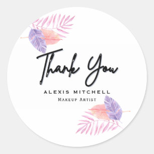 Elegant Tropical Interior Designer Ronde Sticker