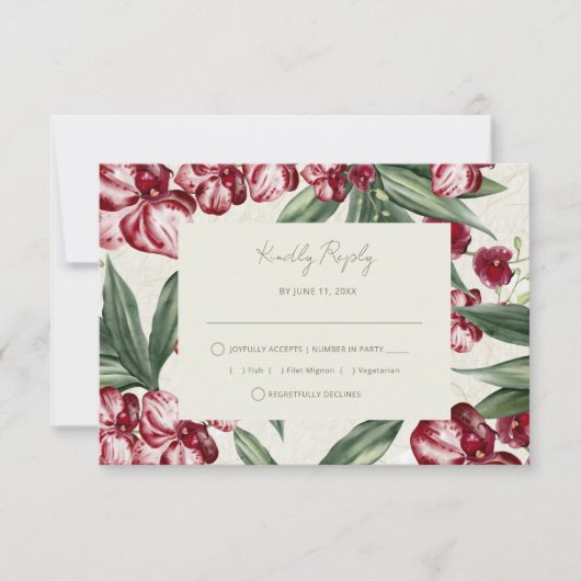 Elegant Tropical Island Beach Wedding RSVP (Devant)