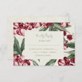 Elegant Tropical Island Beach Wedding RSVP (Devant / Derrière)