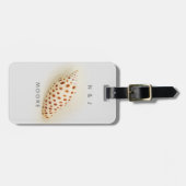 Elegant Tropical Junonia Florida Beach Shell Name Bagagelabel (Voorkant horizontaal)