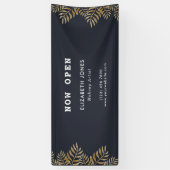 Elegant Tropical Makeup Artist Business Spandoek (Verticaal)