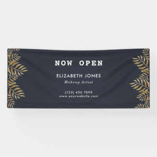 Elegant Tropical Makeup Artist Business Spandoek