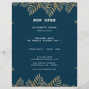 Elegant Tropical Makeup Artist Flyer