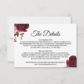 Élégant Tropical Mariage Détails Insérer une carte (Devant)