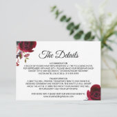 Élégant Tropical Mariage Détails Insérer une carte (Debout devant)