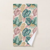 Elegant Tropical Monsteras Boho (Serviette à main)
