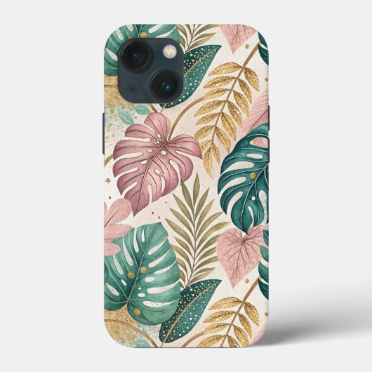 Elegant Tropical Monsteras Boho Case-Mate iPhone Case (Achterkant)
