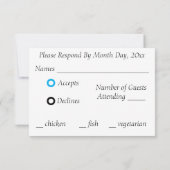 Elegant Tropical Theme Wedding RSVP (Achterkant)