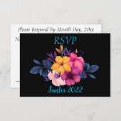 Elegant Tropical Theme Wedding RSVP (Voorkant / Achterkant)