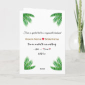 Elegant Tropical Wedding Invitation  (Dos)