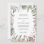 Elegant Tropical Wedding Kaart (Voorkant)