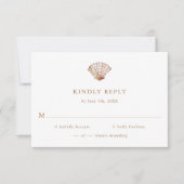 Elegant Tropical Wedding RSVP Kaartje (Voorkant)