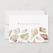 Elegant Tropical Wedding RSVP Kaartje (Achterkant)