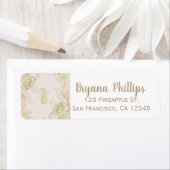 Elegant tropisch flesje goudanananas etiket (Insitu)