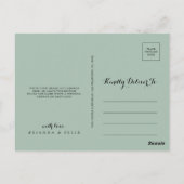 Elegant tropisch groen blad dank u briefkaart (Achterkant)