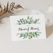 Elegant Tropisch Groen Bruidsfeestje Dank u Bedankkaart