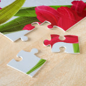 Elegant tropisch roze en rode druppels puzzel (Zijkant)