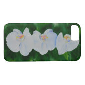 Elegant tropisch wit waterverf orchidee schilderij Case-Mate iPhone case (Achterkant (Horizontaal))