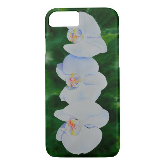 Elegant tropisch wit waterverf orchidee schilderij Case-Mate iPhone case (Achterkant)