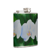 Elegant tropisch wit waterverf orchidee schilderij heupfles (Rechts)
