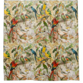 Elegant  Tropische Vogelparrots Douchegordijn (Voorkant)