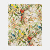 Elegant  Tropische Vogelparrots Fleece Deken (Voorkant)