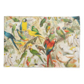 Elegant Tropische Vogelparrots Kussensloop (Achterkant-Links)