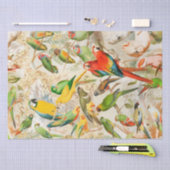 Elegant  Tropische Vogelparrots ontkoppelen Tissuepapier (Craft)