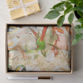 Elegant  Tropische Vogelparrots ontkoppelen Tissuepapier (Geschenk)