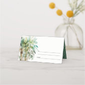 Elegant Tropische Waterverf Palm Trees Wedding (Achterkant)