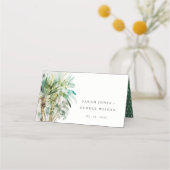 Elegant Tropische Waterverf Palm Trees Wedding (Voorkant)