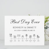 Elegant trouwdag tijdlijn programma (Staand voorkant)