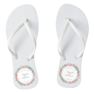 Elegant trouwde gewoon met Floral Wedding   Teensl Teenslippers