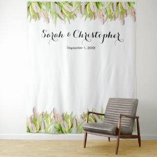 Elegant   Trouwfoto-achtergrond   Roze tulpen Wandkleed