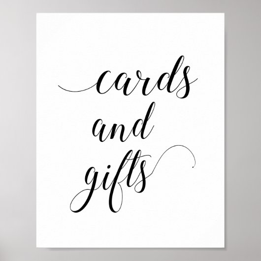 Elegant trouwkaarten en geschenken bord poster (Voorkant)