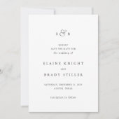 Elegant Trouwmonogram Save The Date (Voorkant)