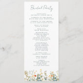 Elegant Trouwprogramma met Wilde Bloemen Programma (Achterkant)