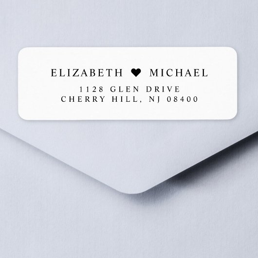 Elegant Trouwretouradres Etiket