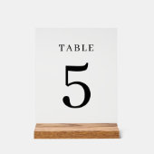 Elegant Trouwtafel Nummer Custom Transparant Acryl Bord (Voorkant)