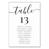 Elegant Trouwtafel Nummer en Zitkaart Kaart (Voorkant)