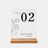 Elegant Trouwtafel Nummer Kaart Acryl Teken Acryl Bord (Voorkant)