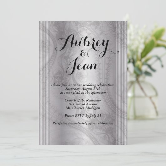 Elegant trouwuitnodiging kaart (Staand voorkant)