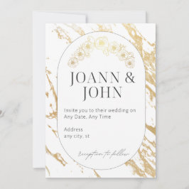 Elegant trouwuitnodiging kaart