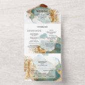 Elegant trouwuitnodiging/rsvp/details. all in one uitnodiging (Binnen)