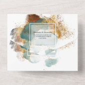 Elegant trouwuitnodiging/rsvp/details. all in one uitnodiging (Achterkant)