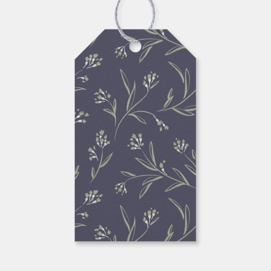 Elegant tuinbouillon rustige bruiloft monogram cadeaulabel (Achterkant)