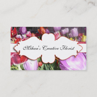Elegant Tulips Floral Photography Bisness Card Visitekaartje