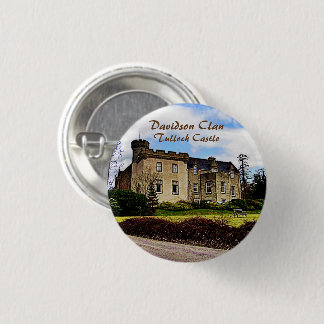 Elegant Tulloch Castle - Scottish Davidson Clan Ronde Button 3,2 Cm