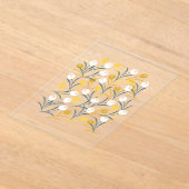 Elegant tulp bloemenpatroon acryl uitnodigingen (Laagn)